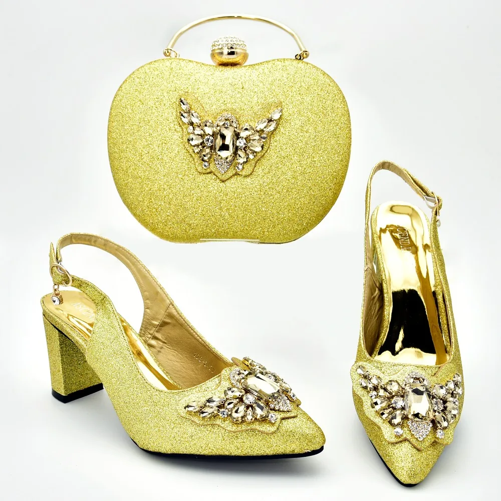 

2019 free shipping italian shoes and bags matching set low heel for dance in african aso ebi party fashion shoes bag SB8376-4