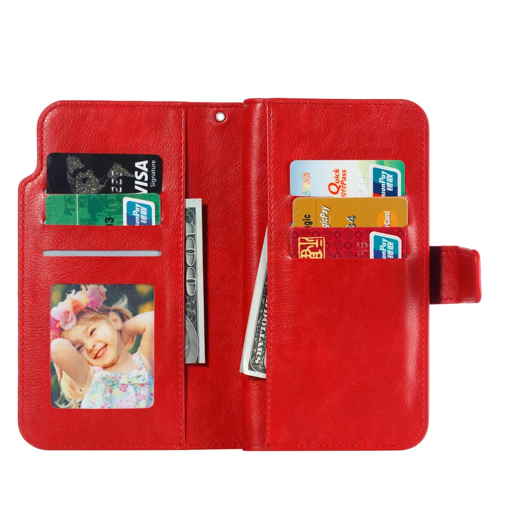 Leather case For Samsung Galaxy A6 A8 Plus A7 2018 Case Cover Wallet card holder Magnet Flip Phone cases on For Samsung Galaxy J4 J6 Plus Case Cover30