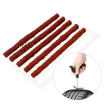

5 Pcs/Set Car Tire Repair Rubber Strip Block Air Leaking Rubber Cement For Car Truck Motorbike Tubeless Tire Auto Accessories