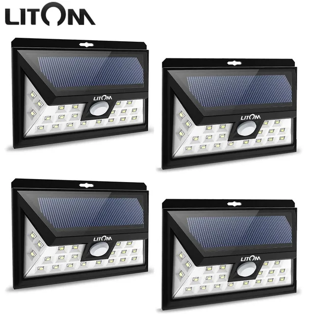 Litom 24 Led Solar Light Ip65 Waterproof Wide Angle Security Motion Litom 24 Led Solar Light Ip65 Waterproof Wide Angle Security Motion Sensor With 3 Modes
