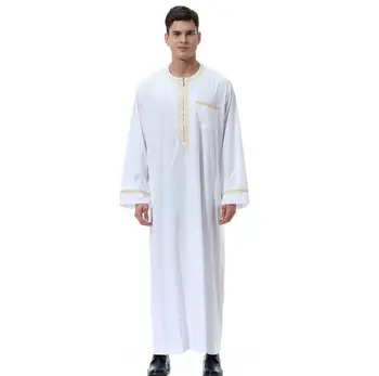 

Arabic Islamic Muslim Costume Man Kaftan Abaya Middle Eastern Muslim Kaftan Moroccan Kaftan Man Casual Robe Clothing
