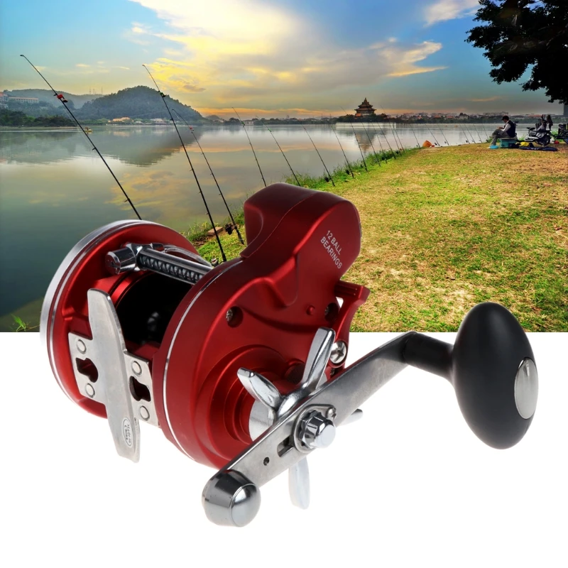 

Fishing Lines Counter Trolling Counter Fishing Wheel Drum Drum With ACL Reel 12 Ball Bearings Depth Meter Gauges Set