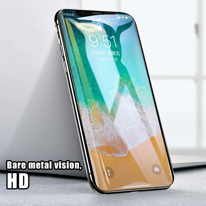 5D изогнутое полное Защитное стекло для iPhone 7 8 6 6s Plus закаленное стекло для iPhone X XR XS Max защитная пленка Glas