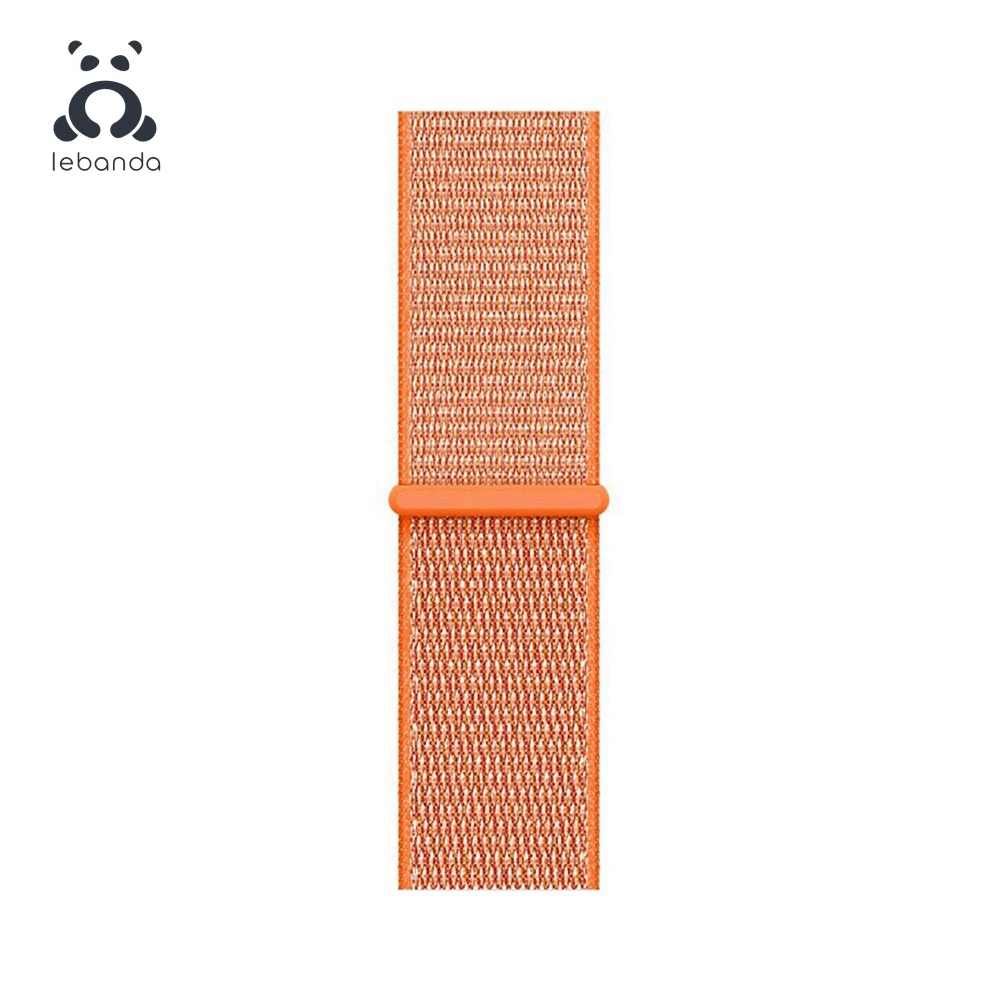 Lebanda Sport loop для apple watch 5, 4, 3, 2, 1, ремешок для iwatch 38, 40, 42, 44 мм, тканый нейлоновый ремешок, Аляска, синий - Цвет ремешка: Spicy Orange