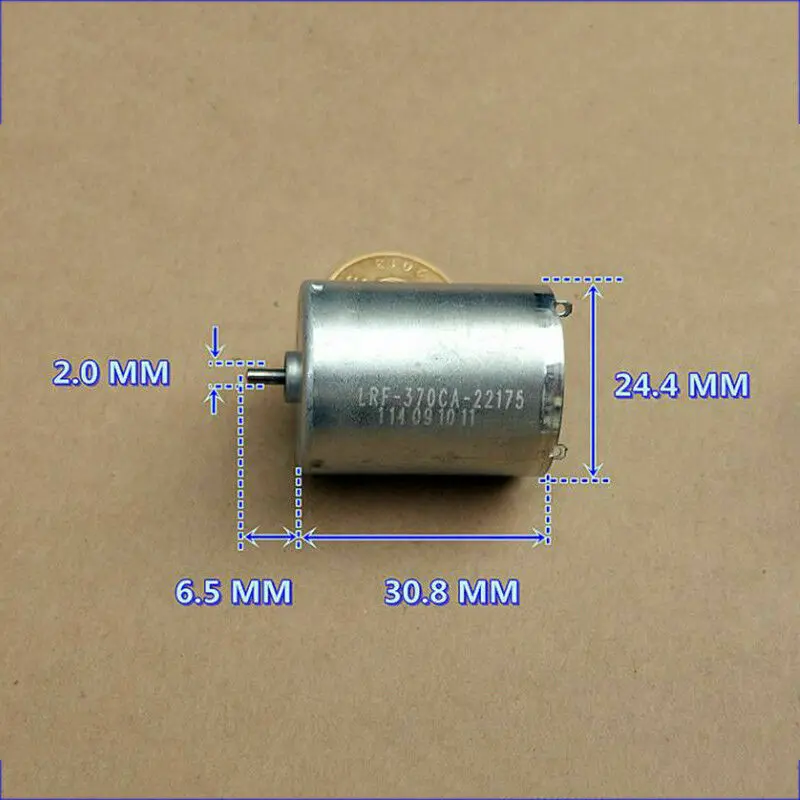 DC 5 в 6 5900PPM Микро Мини 24 мм драгоценный металл щетка маленький RF 370CA 22175