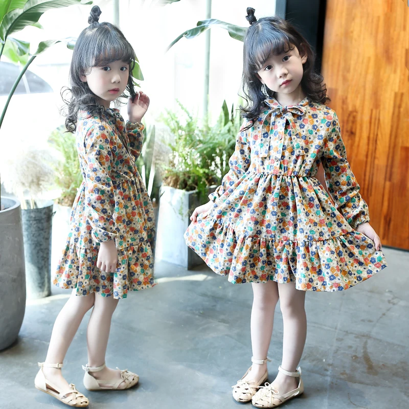 

Flower Teenage Girls Dresses Spring 2017 Children Princess Dresses For Girls Floral Print Party Dress Kids Girls Vestido Clothes