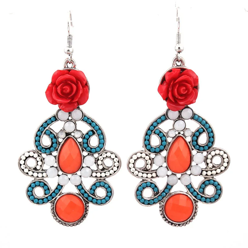 Trandy jewelry богемные серьги цветы ручной работы Подвеска для ушей европейский и