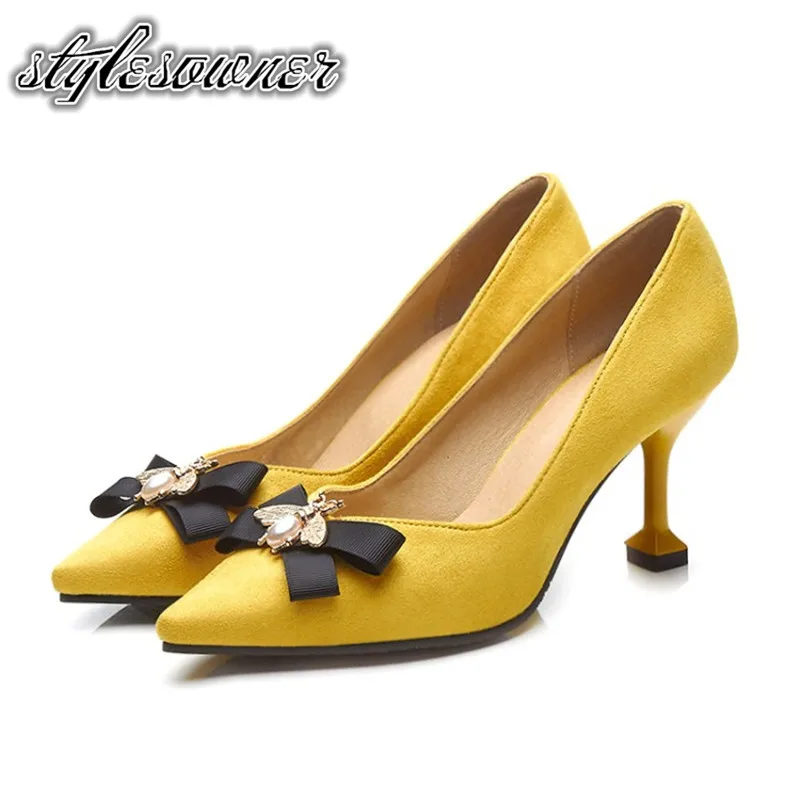 

Stylesowner Hot Style Elegant Woman Pumps Shoes Sexy Solid Color Spring Pointed Toe All-match Stiletto Shoes PU High Heels Shoes
