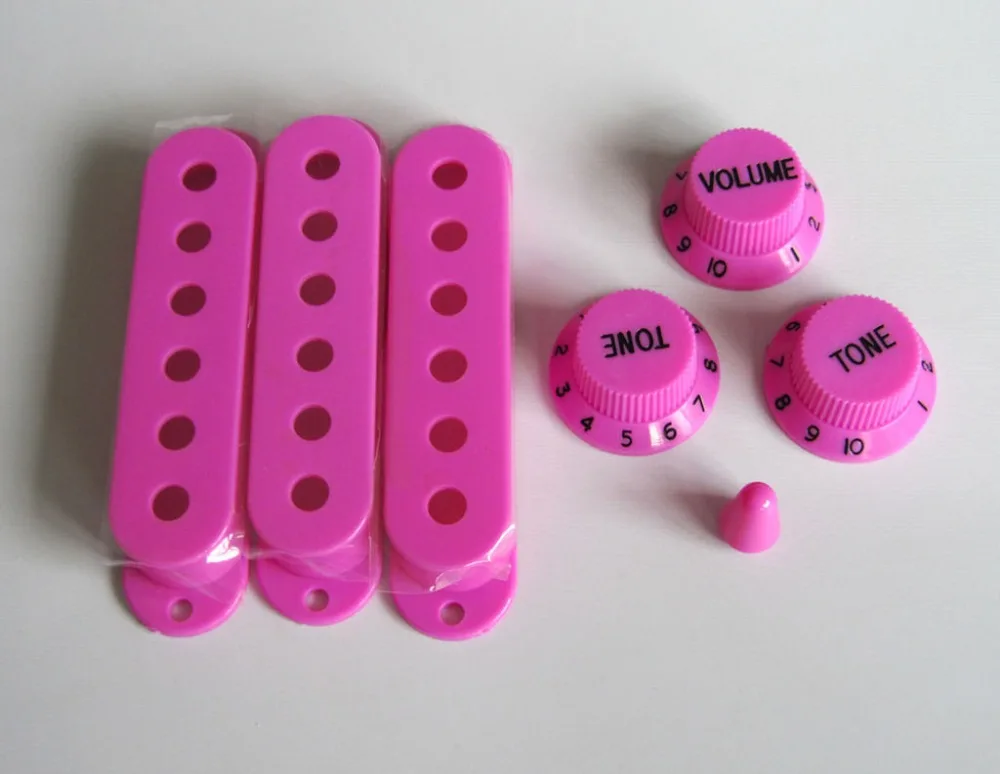 ST Style Purple Guitar Pickup Covers Knobs and ST Switch Tip Capin