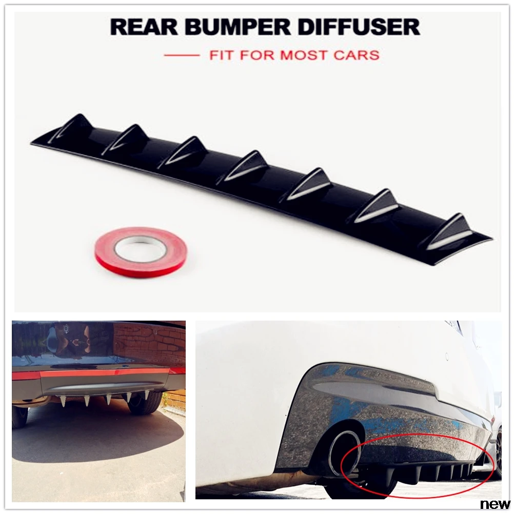 car Rear Bumper Lip Fin ABS air shark for Mercedes Benz GL63 GL-Class G65 G550 G350 E300 GLC GLC43 G350d EQA E43 | Автомобили и