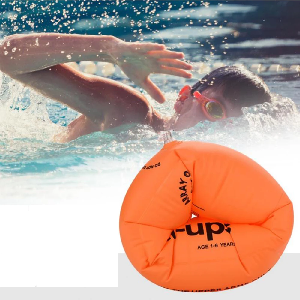 1 Pair Swimming Arm Ring Kids Children Inflatable Swimming Arm Circle