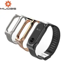 Металлический браслет Mijobs Mi Band 2 на ремешке для Xiaomi Mi Band 2 Безвинтовой браслет из нержавеющей стали Сменные аксессуары