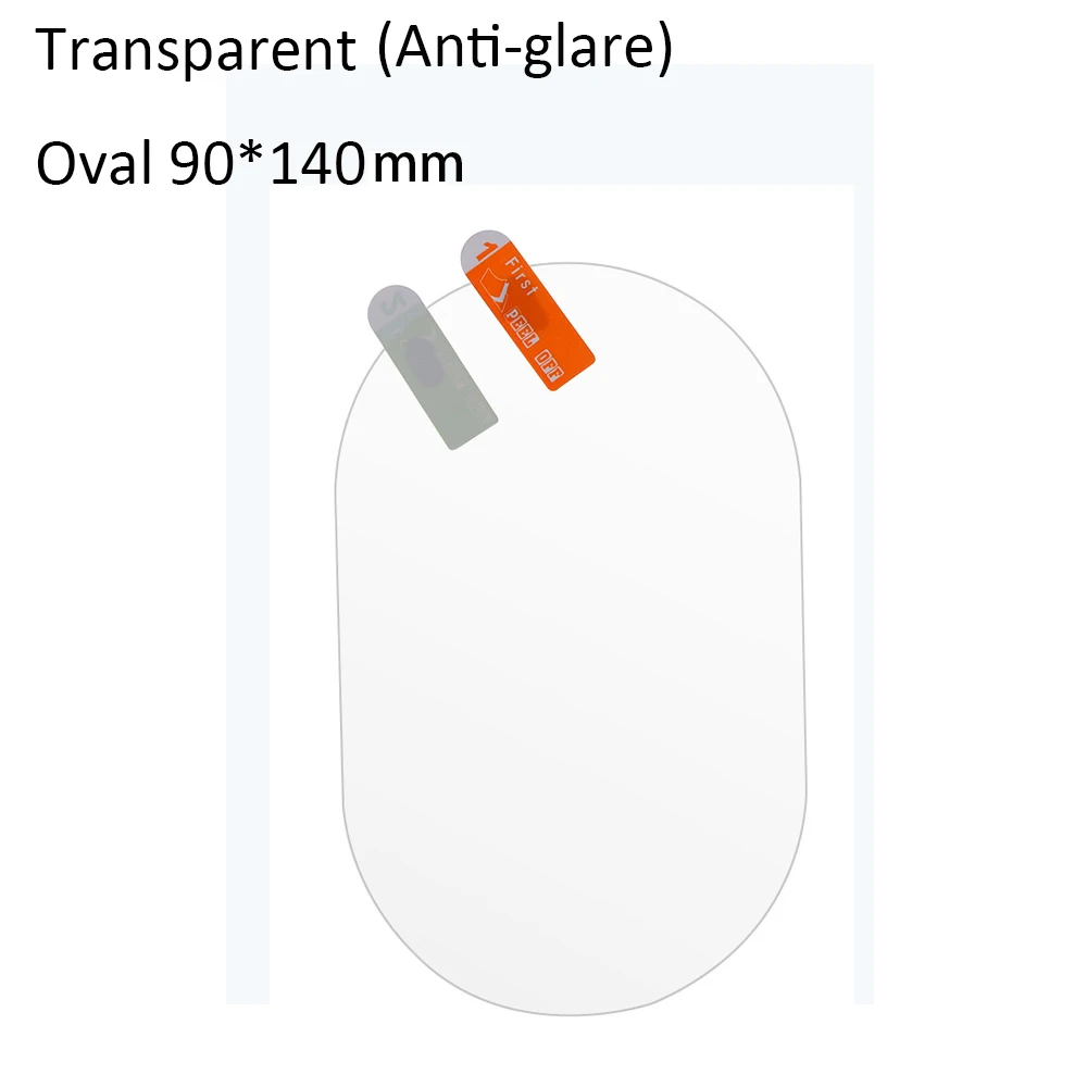 2 шт., автомобильная анти-водная туманная пленка, анти-туман, непромокаемое гидрофобное зеркало заднего вида, антибликовое стекло, голубое/прозрачное защитное стекло - Цвет: Oval 4