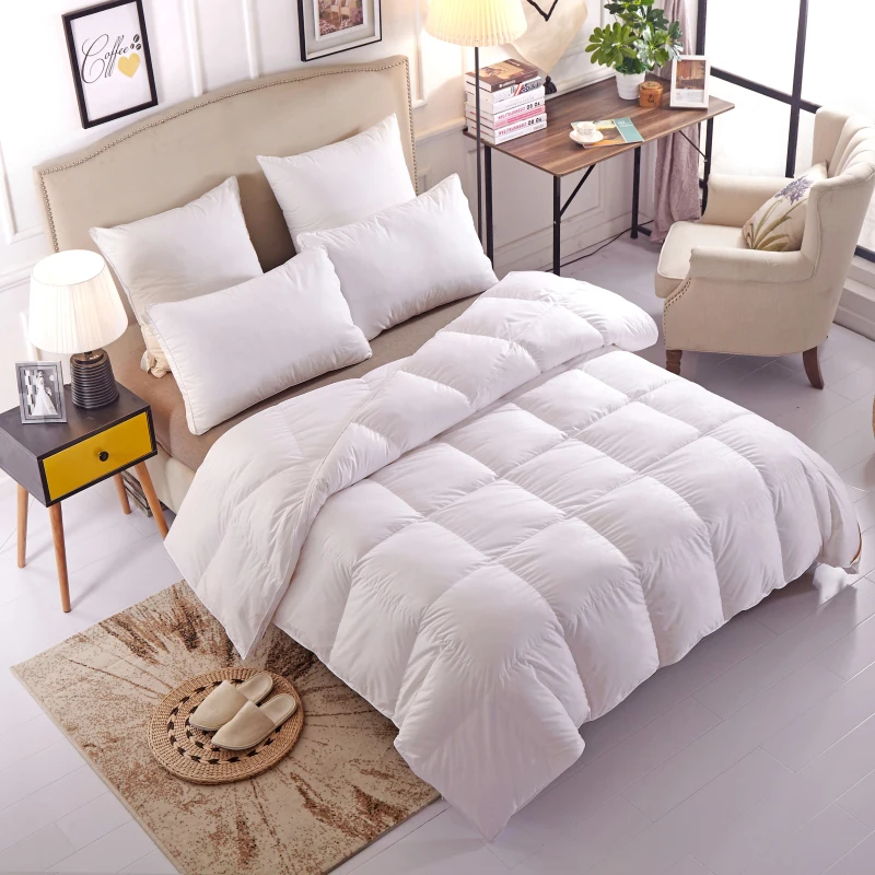 White Goose Down Duvet Comforter Bedding Filler Full Queen Size Thicker