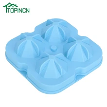 TOPINCN 4 сетки Алмазная форма силиконовый лоток для льда Форма для льда контейнер для льда