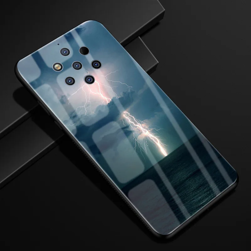 25 Чехол для Nokia 9 PureView, роскошный чехол из закаленного стекла, мягкий чехол для Nokia9 PureView 5,9", стеклянный чехол для Nokia 9 Pure View - Цвет: 25
