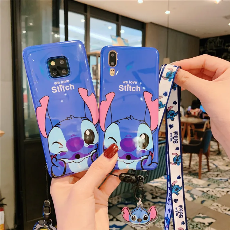 Чехол + ремешок для Huawei p30 P20 стежок милый розовый пантера мягкий чехол телефона