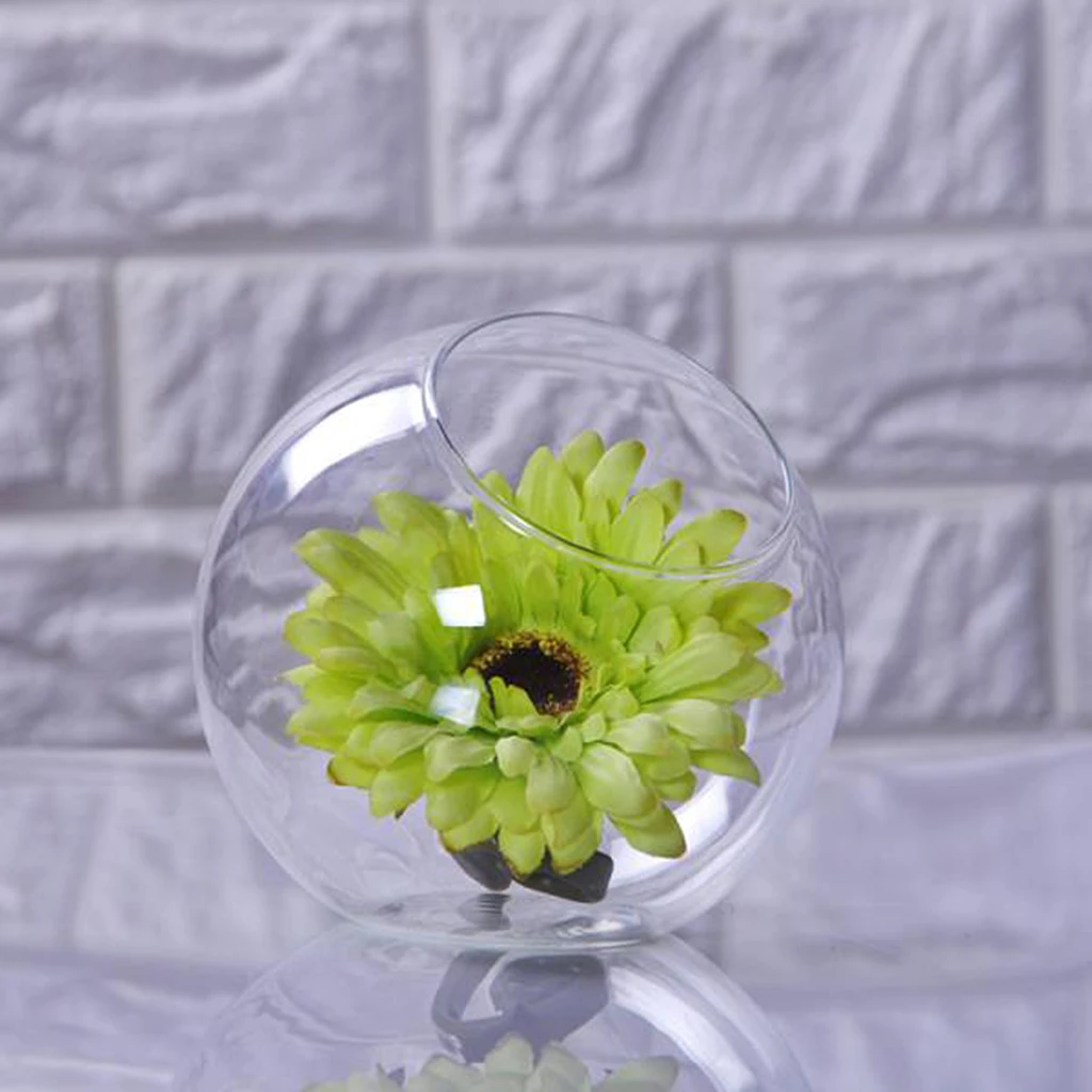 

Clear Glass Flower Plant Vase Hanging Planter Terrarium Container Home Party Wedding Decor Bottle Pot Garden Ball Round Vase New