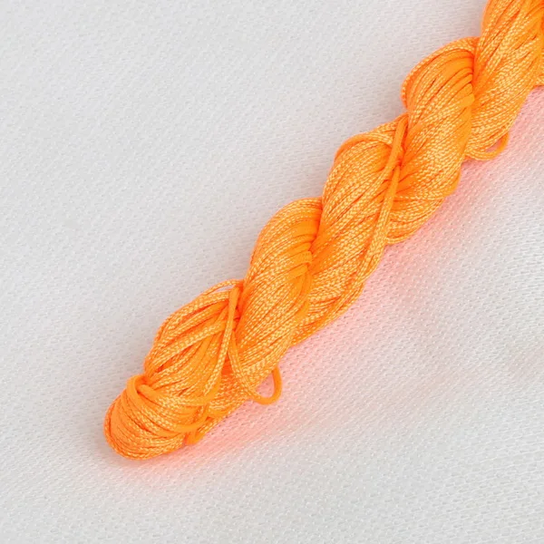 24 м китайский узел Макраме Веревка проволочный Корд с резьбой для DIY ожерелье браслет плетеная веревка многоцветная на выбор - Цвет: Orange Red
