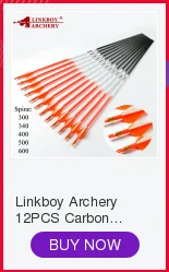 Tiro com Arco Coluna de Carbono Linkboy Setas 300 340 400 500 600 30 32 Polegada Id6.2mm Acessórios Arco Composto Caça 6 - 12 Pçs 7 Linkboy tiro com arco 6 12 pçs