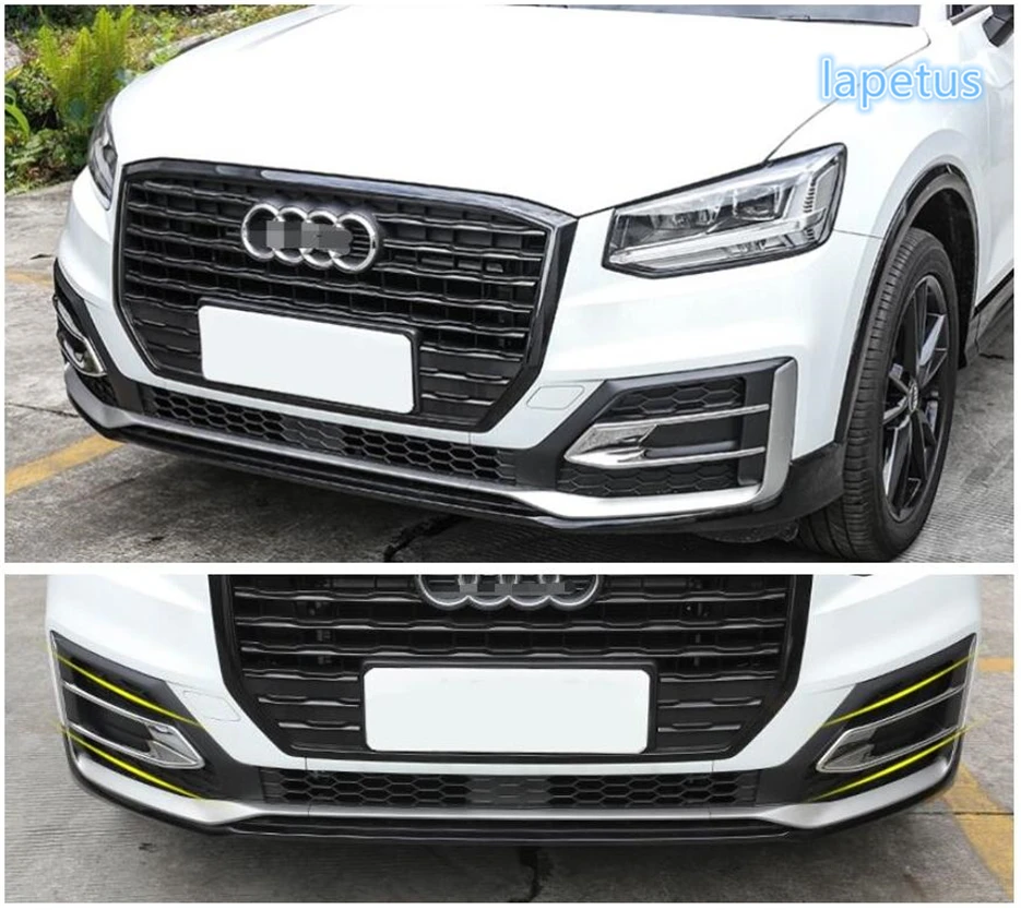 

Lapetus Front Head Fog Lights Foglight Lamp Eyelid Eyebrow Decoration Frame Cover Trim ABS Bright Fit For Audi Q2 2017 2018 2019