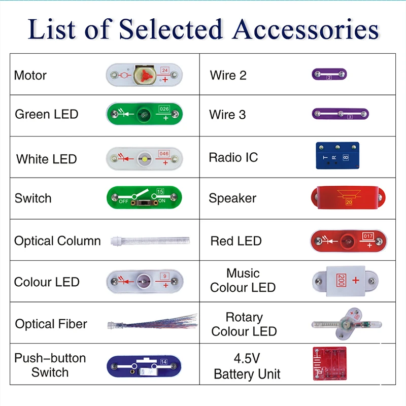Best  Snap Circuits STEM Toys for Children Educational Learning Integrated Building Blocks Circuit Brick 