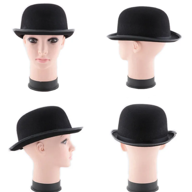 Модные вечерние шляпы черного цвета для детей на день рождения, Хэллоуин, реквизит, фетровые шляпы, котелок, волшебная шапка navidad