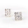 Bijoux en gros mignon brillant plein cristal carré boucles d'oreilles Vogue hommes femmes Imitation strass oreille goujons brincos ► Photo 2/6