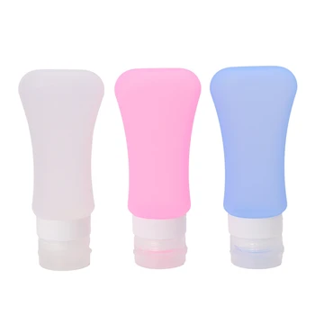 

Silicone Empty Travel Pack Tubes Bottle Lotion Shampoo Shower Bath Container Press Bottle 37ml 60ml 89ml White/Blue/Pink