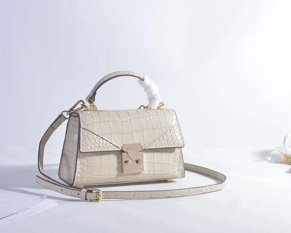 

Kafunila 2018 new fashion brands alligator cow leather handbags for women high quality famous brand genuine leather shoulder bag