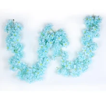 

1Pcs/Pack Artificial flowers Plastic Fake Flower Cherry Vine Flower String Wedding Decoration