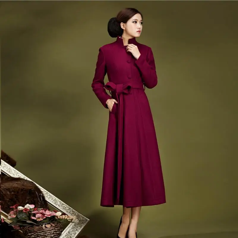 Manteau Haute Femmes Multi Coréen Taille Pour Manteaux Feminino Mode Longue Veste Casaco Laine Plus La D'hiver rwECqT4r