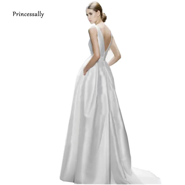Simple Wedding Dresses with Sleeves Long Formal