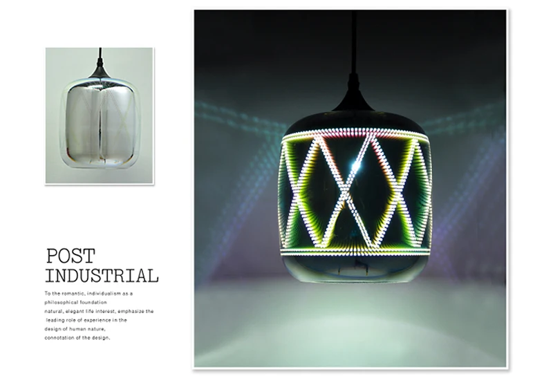 Horsten Novelty Modern LED Pendant Light Glass Hanging Lamps 3D Design Lamp E27 110V 220V For Bar Restaurant Cafe Living Room Lamp (11)