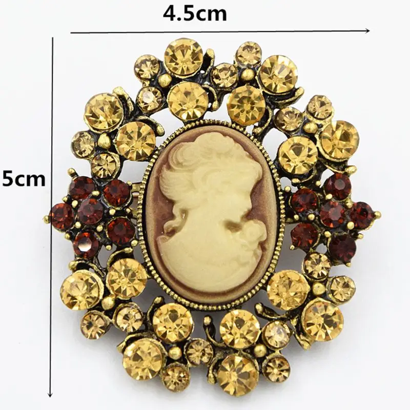 

New Vintage Rhinestone Queen Brooches Pins Women Wedding Bridal Bouquet Gift