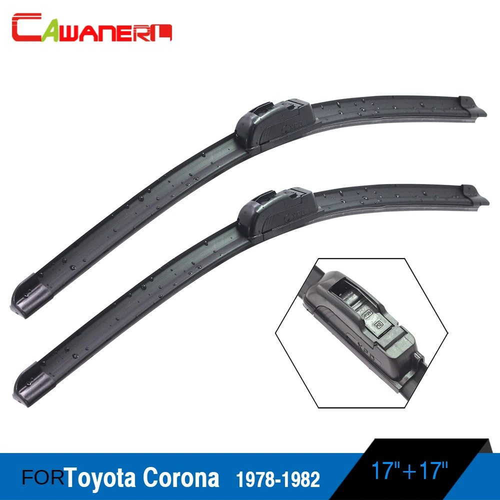 Cawanerl Car Driver & Passenger Windscreen Wiper 2 Pieces Auto Soft