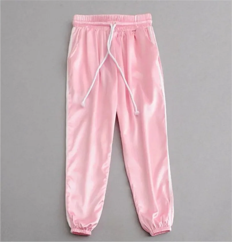 Color plata Nuevo Hip Suelto Necking Acetato Negro rosado Plana Ninguno Lulu 2017 Cielo Cordón rojo Leggings Promoción Casuales Nylon Femenino caqui azul hop Mediados Pantalones zqPxSvZw