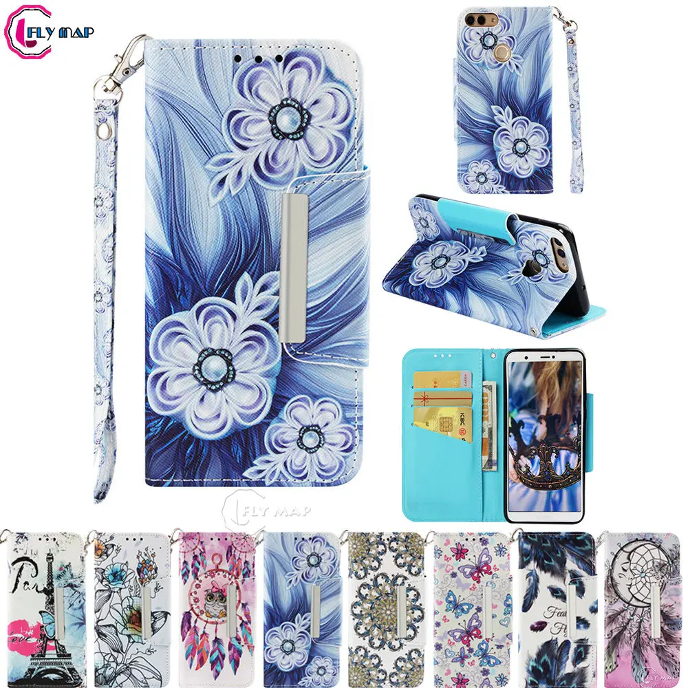 

Wallet Big Cover for Huawei P Smart FIG-LX1 FIG-LA1 Case Phone Leather Cover for Huawei Psmart FIG LX1 LA1 LX2 Flip Case Housing