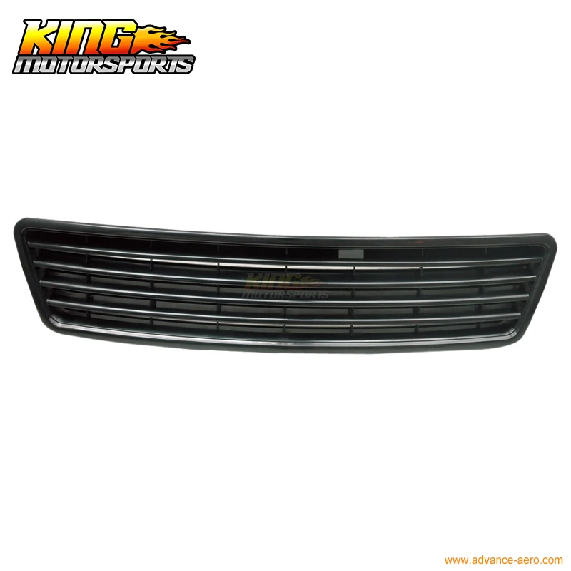 

For 1998-2001 Audi A6 C5 Black ABS Front Hood Grille Grill Euro Vertical Badgeless USA Domestic Free Shipping