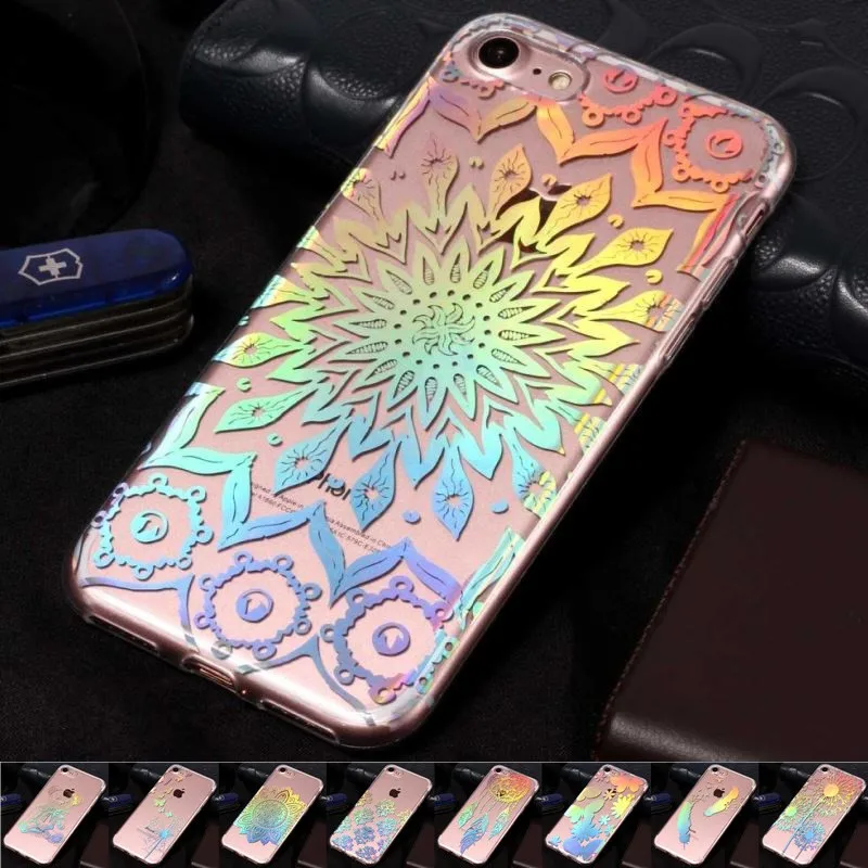 

Luxury Phone Case For apple iPhone 8 X 7 6 6S Plus 5 5S SE 5C Cool Laser Shining Cover For ipod touch 6 Soft Silicone Case P01Z