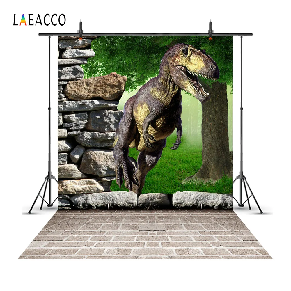 Laeacco 3D Динозавр пейзаж вечерние Детские Портретные фотографии фоны на заказ для студийной фотосъемки