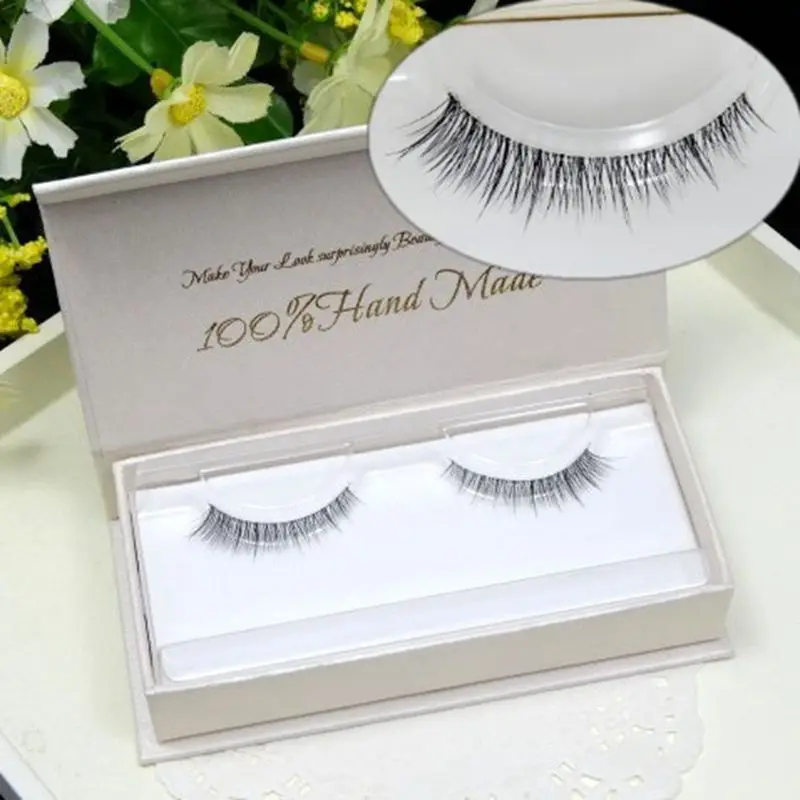 

YOKPN Nature False Eyelashes 3D Cross Curl Handmade High Quality Packaging Fake Eyelashes Makeup Tool Short Lashes 1 Pairs