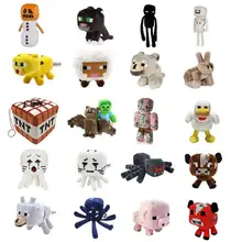 Minecraft Plush Toys 16-26cm My World Zombie Ghost Doll Wolf Enderman Ocelot Stuffed Animals TNT Strange Sheep 15 style