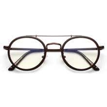 MUZZ круглые оптические очки по рецепту, ретро очки с двойными мостами, оправы для женщин и мужчин, компьютерная близорукость, прозрачная оправа для линз