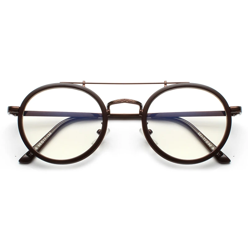

MUZZ Round Prescription Optical Glasses Retro Double Bridges Eyewear Frames Women Men Computer Myopia Clear lens Frame
