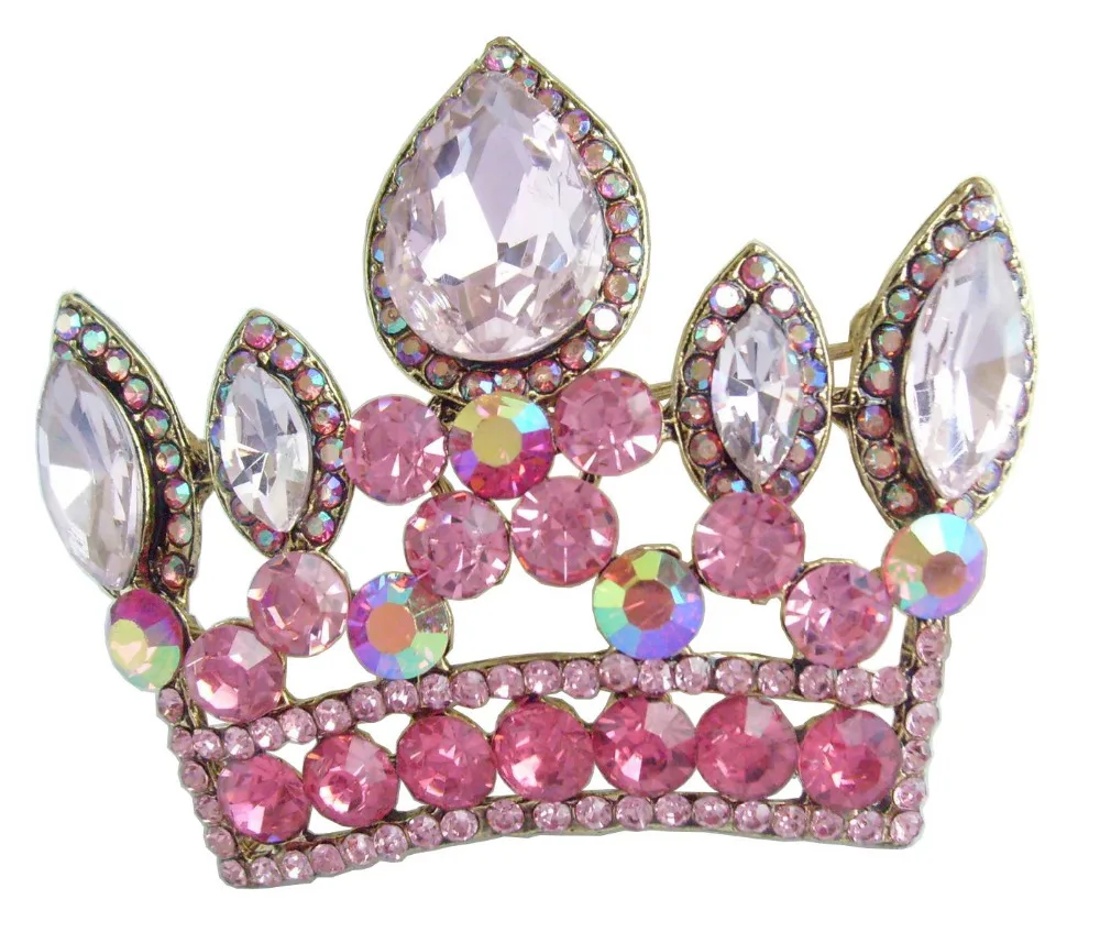 pink rhinestone brooch