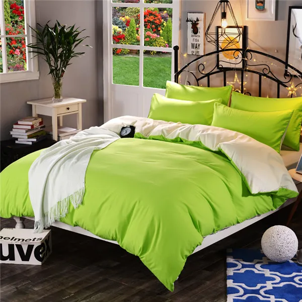 1pcs Cotton Blend Duvet Cover Solid Color Reactive Printing Comforter