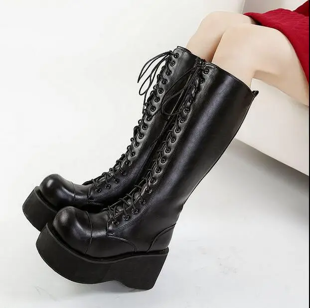 Demonia big shoes with thick bandage 