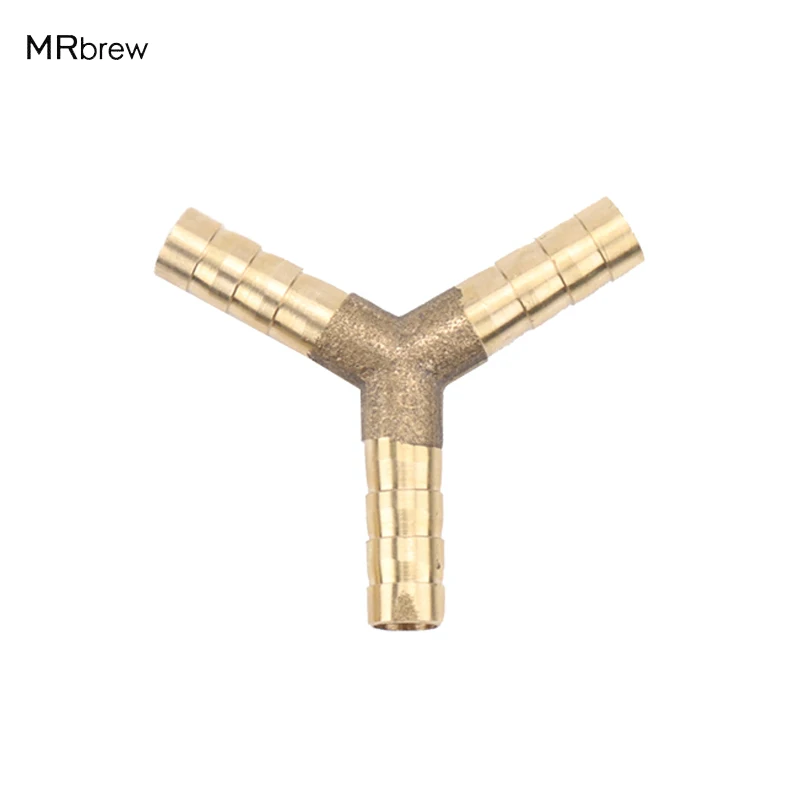 

T-Shape Brass Barb Hose Fitting Tee 8mm 3 Way Hose Tube Barb Copper Barbed Coupling Connector Adapter