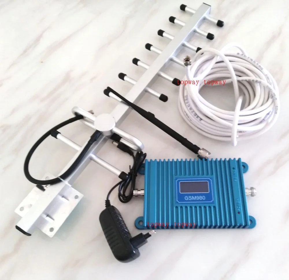 

GSM980 mobile GSM 900MHZ signal repeater with LCD display,Cell GSM signal booster GSM signal amplifier +13dbi yagi 5set/lot